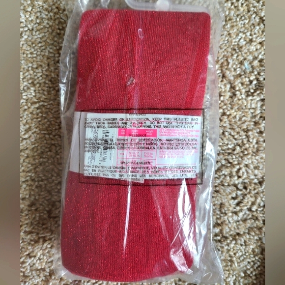 ♥️NWT♥️ GYMBOREE GIRLS RED SPARKLE TIGHTS - Picture 2 of 5